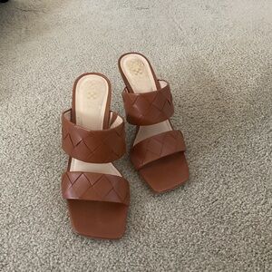 Vince Camuto Brown Woven Heels